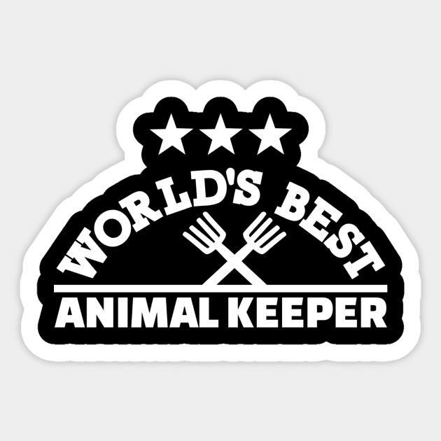 World's best Animal keeper Sticker by Designzz